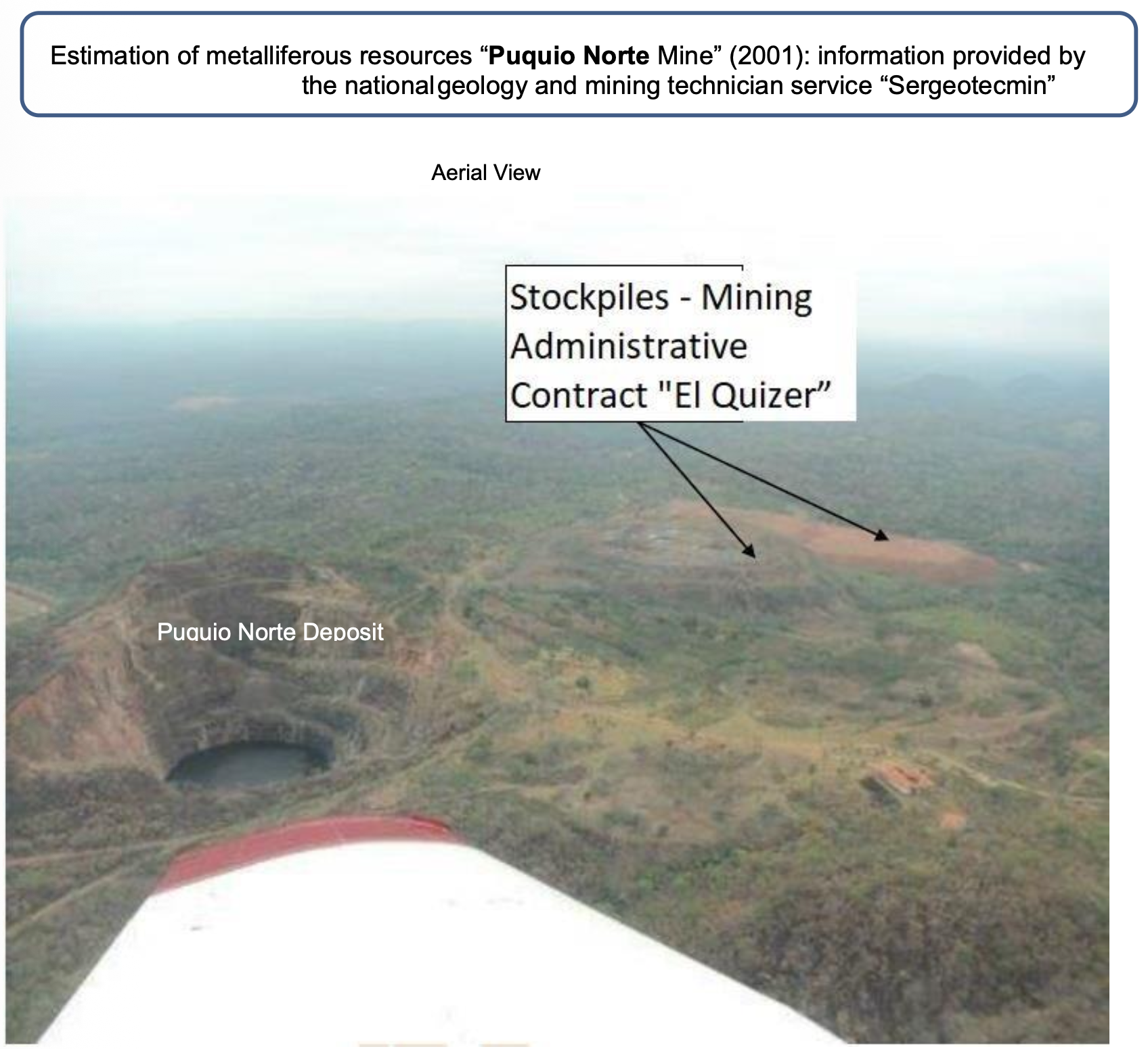 El Quizer stockpiles aerial